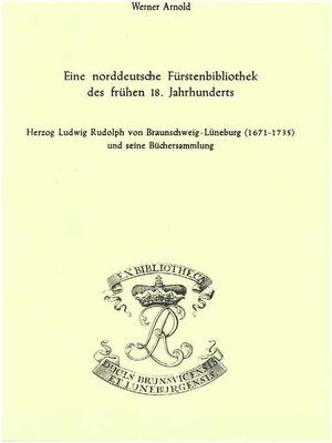 cover image of Eine norddeutsche Fürstenbibliothek des frühen 18. Jahrhunderts